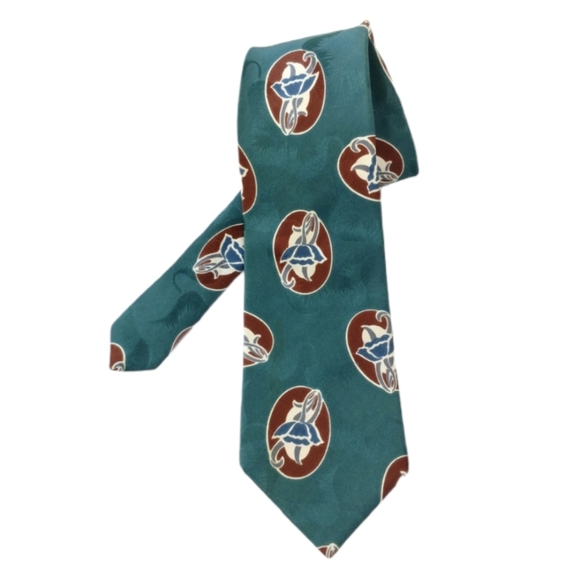 Cambridge Classic Mervyns silk umbrella flower tie - Picture 1 of 4